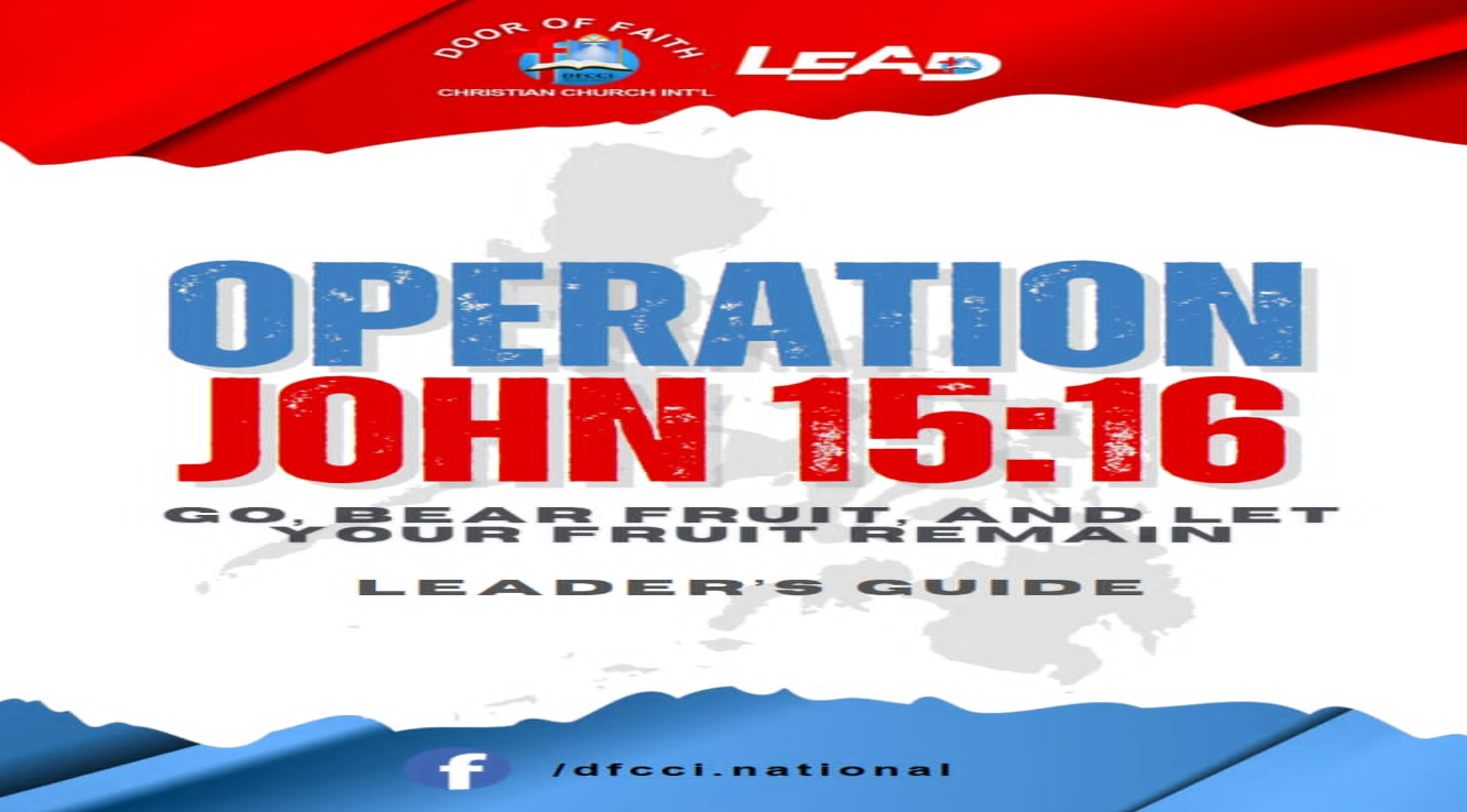 Operation John 15:16